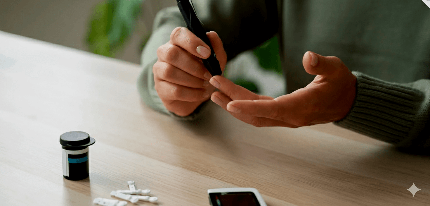 Diabetes care with blood glucose monitoring